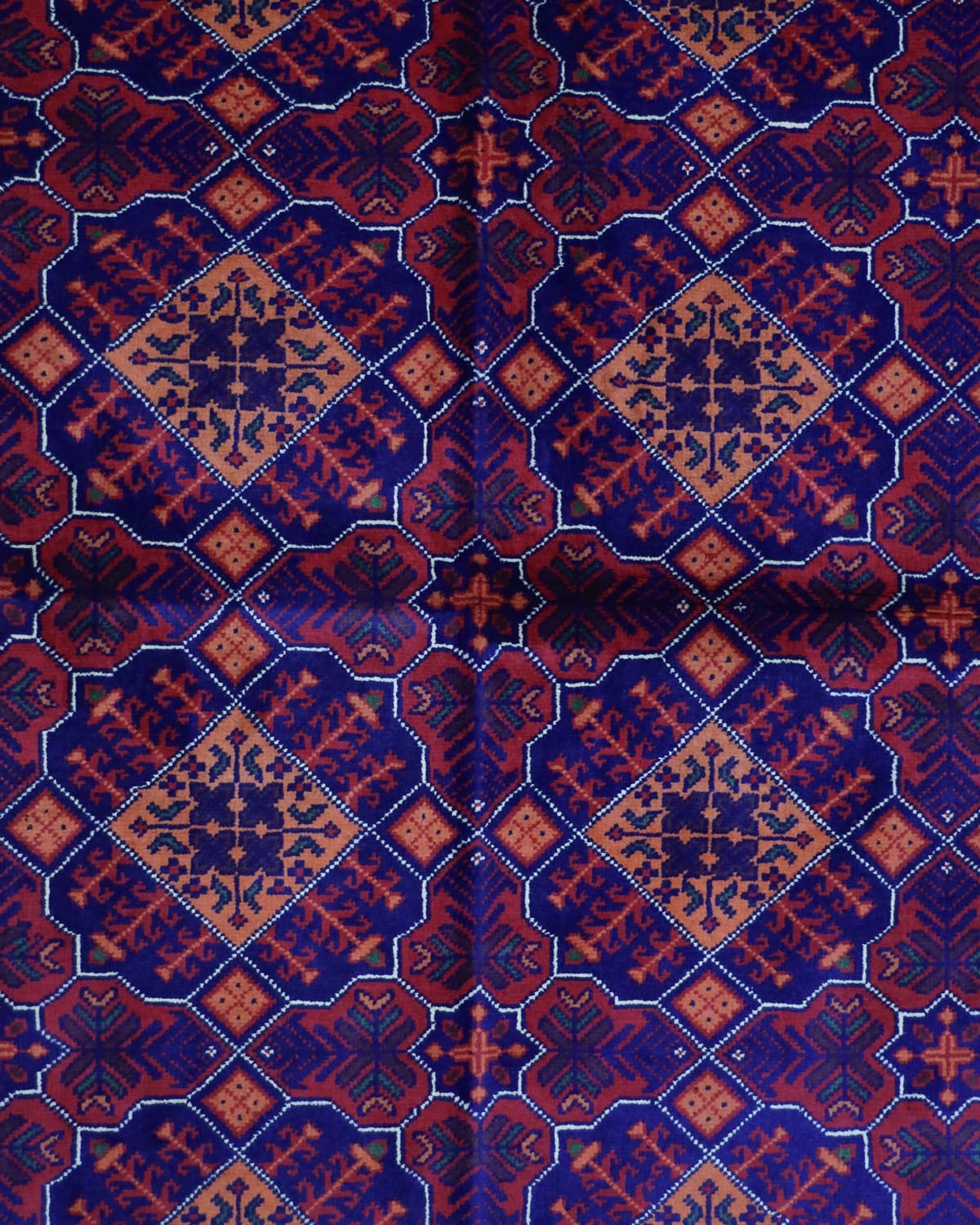 Yousifi Design Wool Carpet - Red & Blue