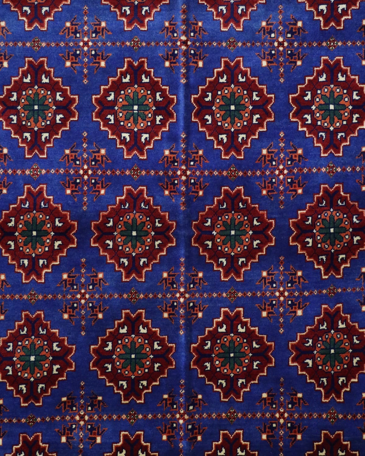 Handmade Fatnosi Design Carpet – Red, Blue & Green