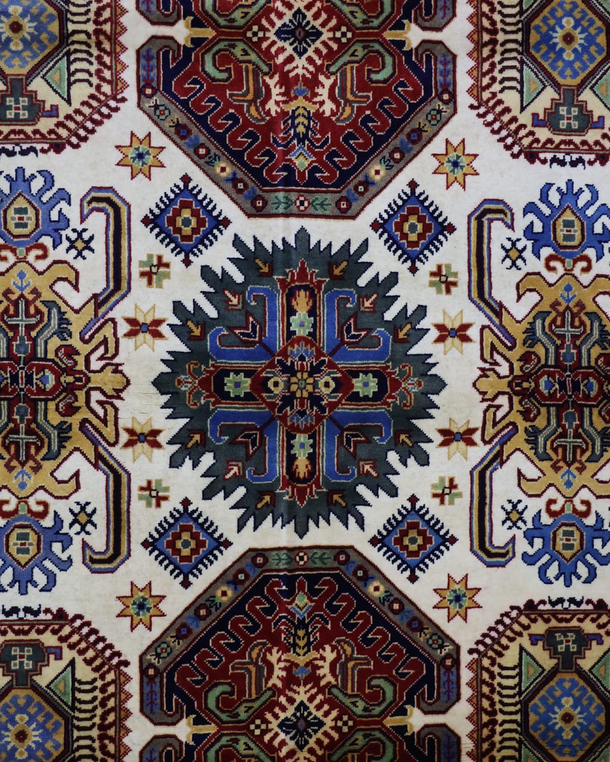 Handmade Kazak Design Carpet Wool Rug