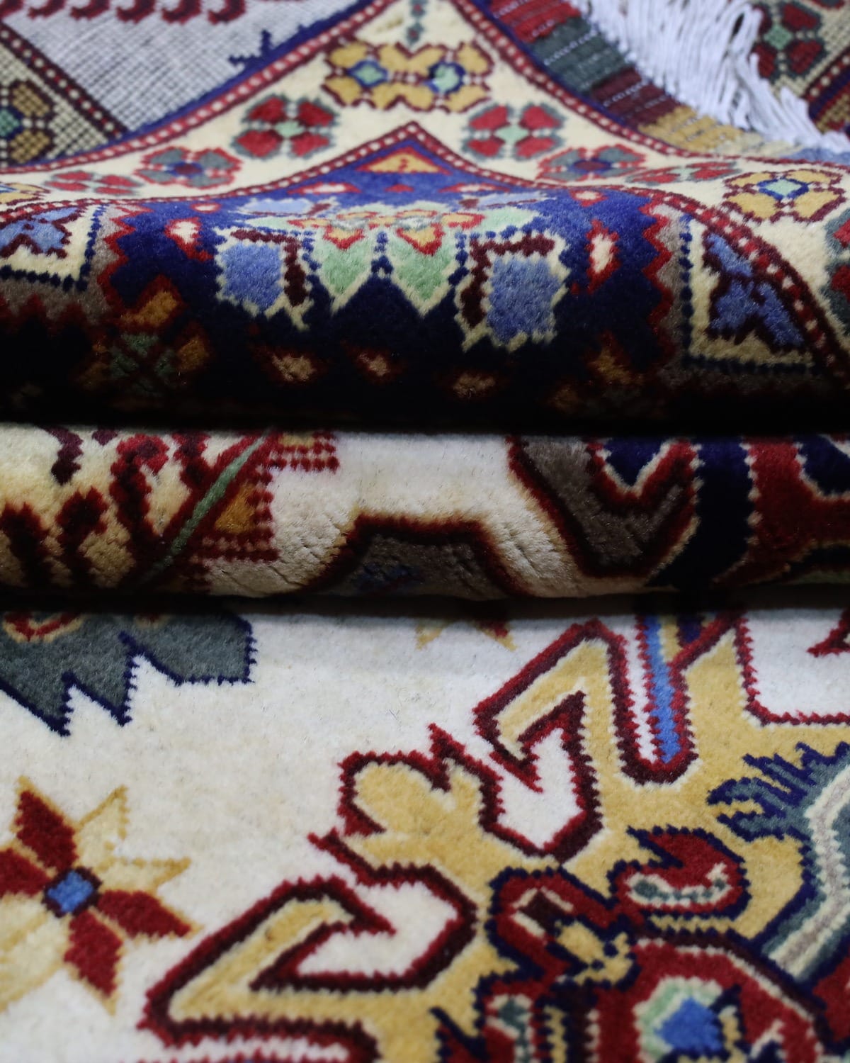 Handmade Kazak Design Carpet Wool Rug