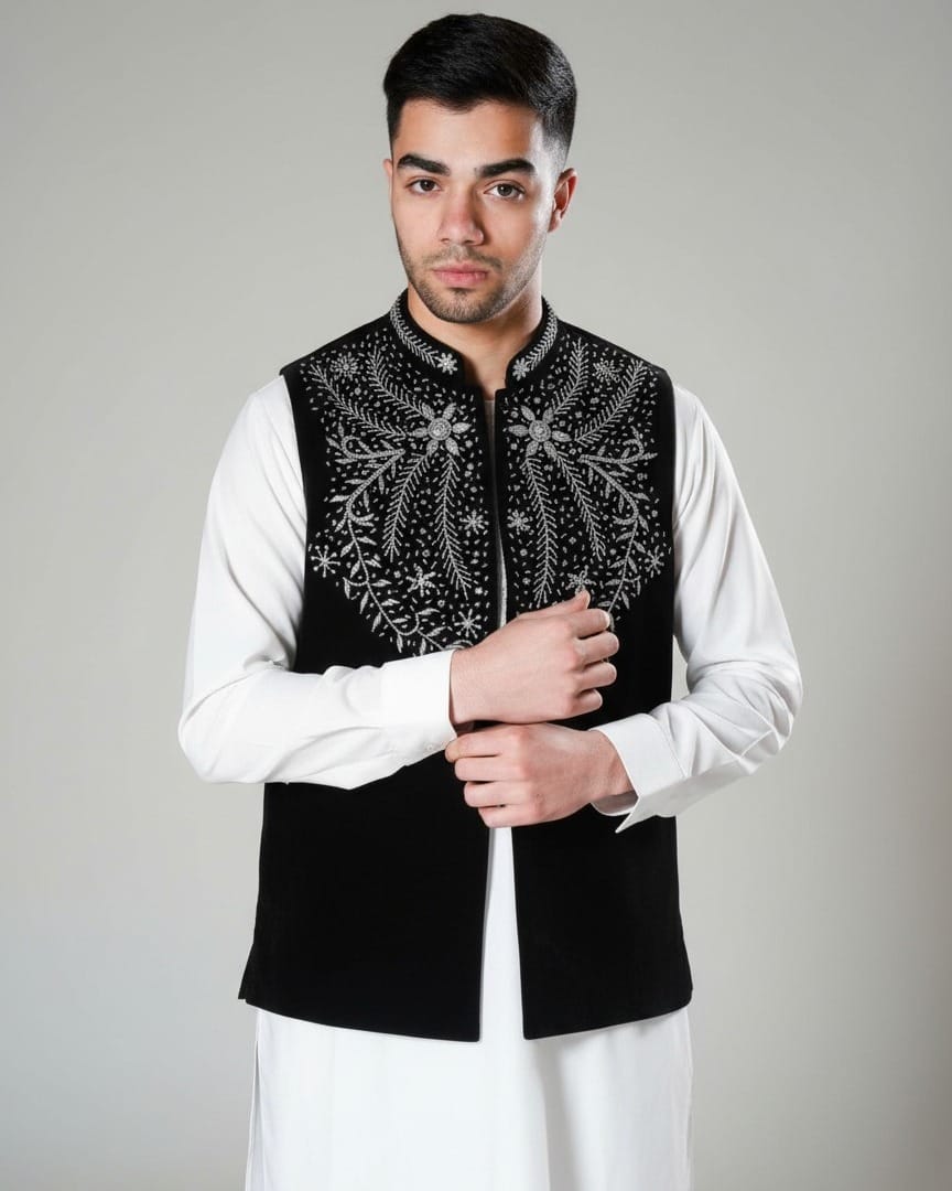 Men Waistcoat Selma Dozi Design Velvet Fabric