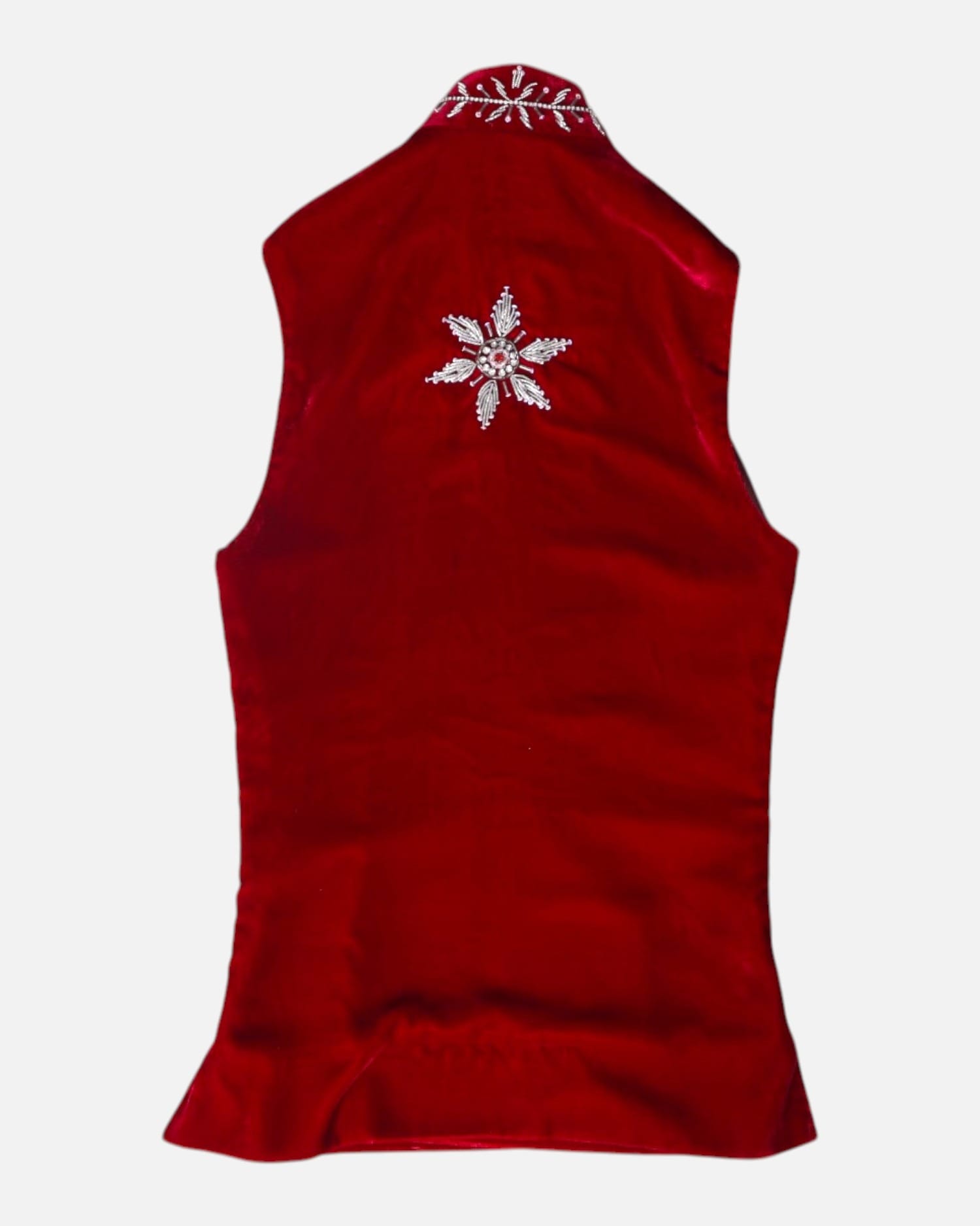 Boys Red Velvet Selma Dozi Waistcoat