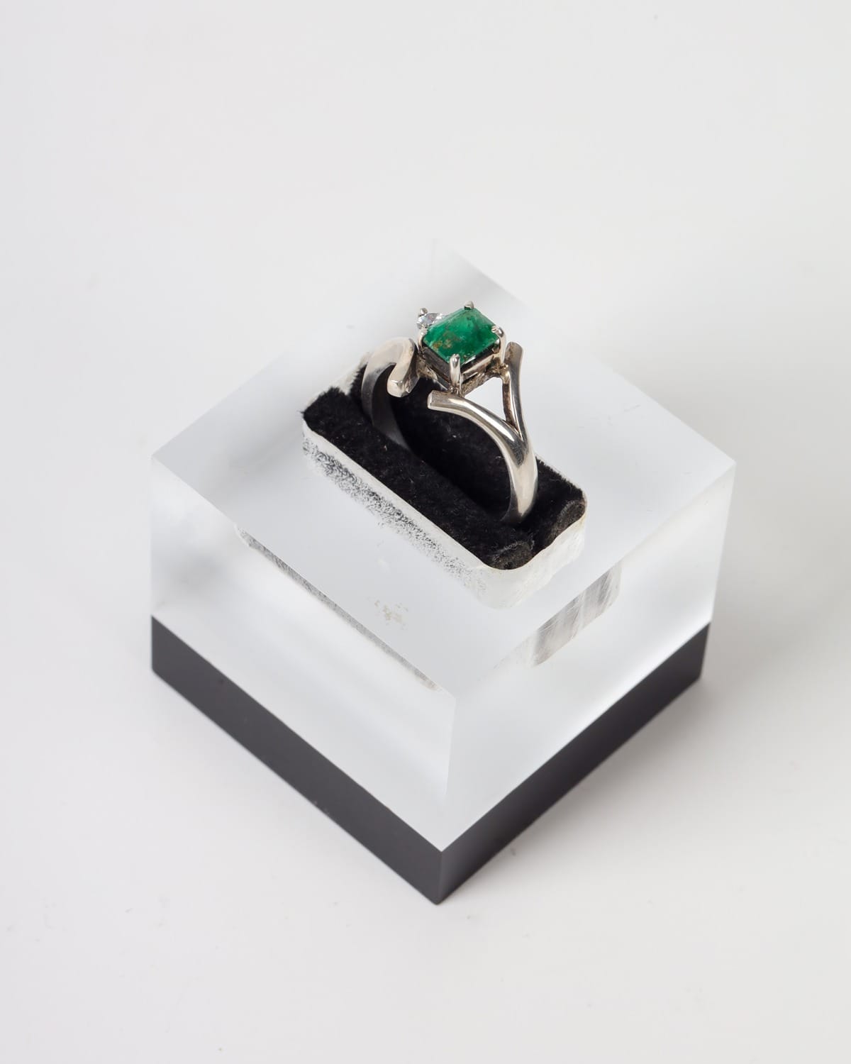Silver Panjshir Emerald Ring