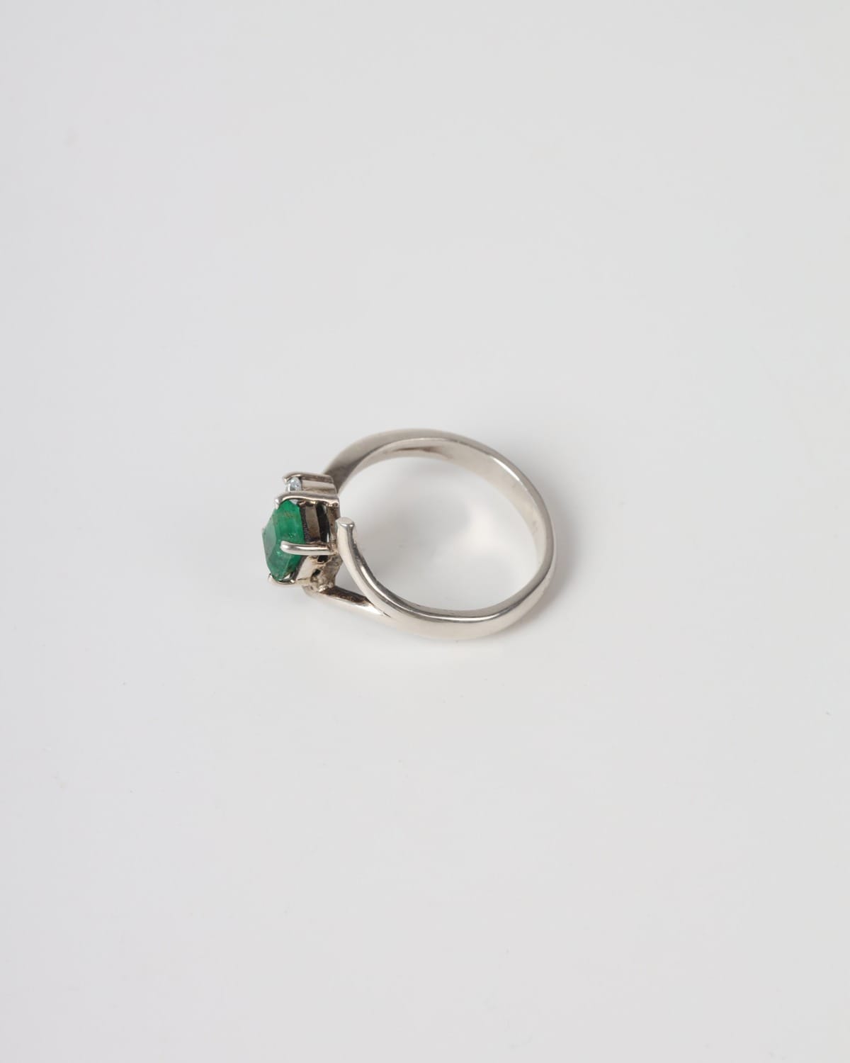 Silver Panjshir Emerald Ring