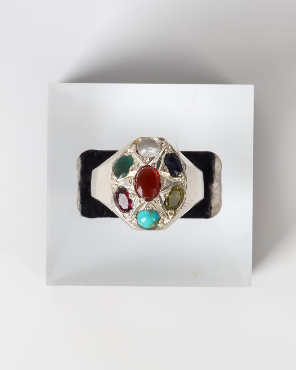 Multi Stone Sterling Silver Ring