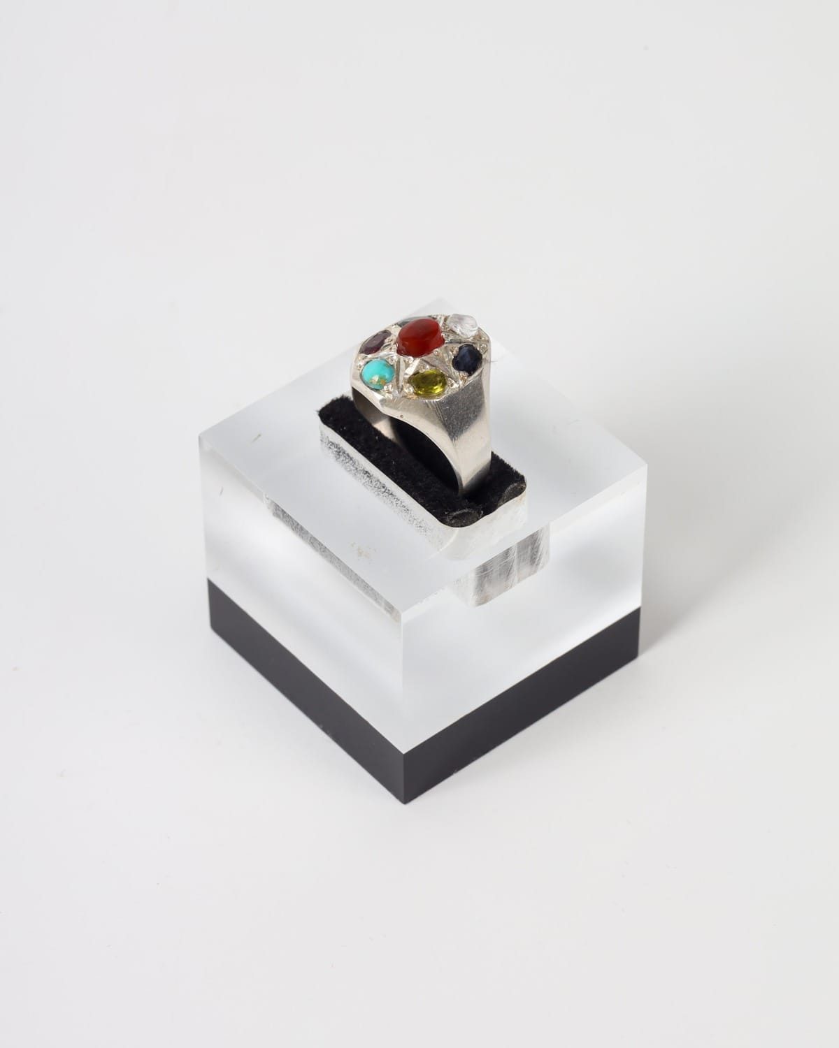 Multi Stone Sterling Silver Ring