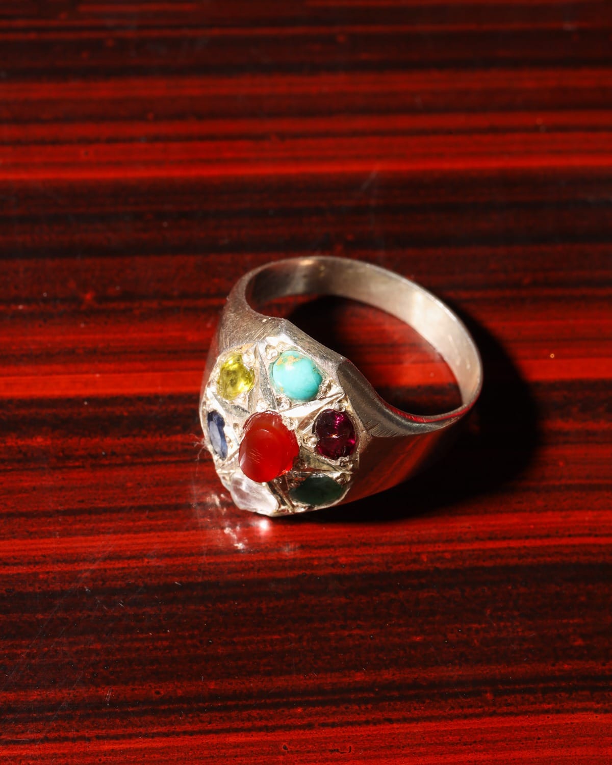 Multi Stone Sterling Silver Ring
