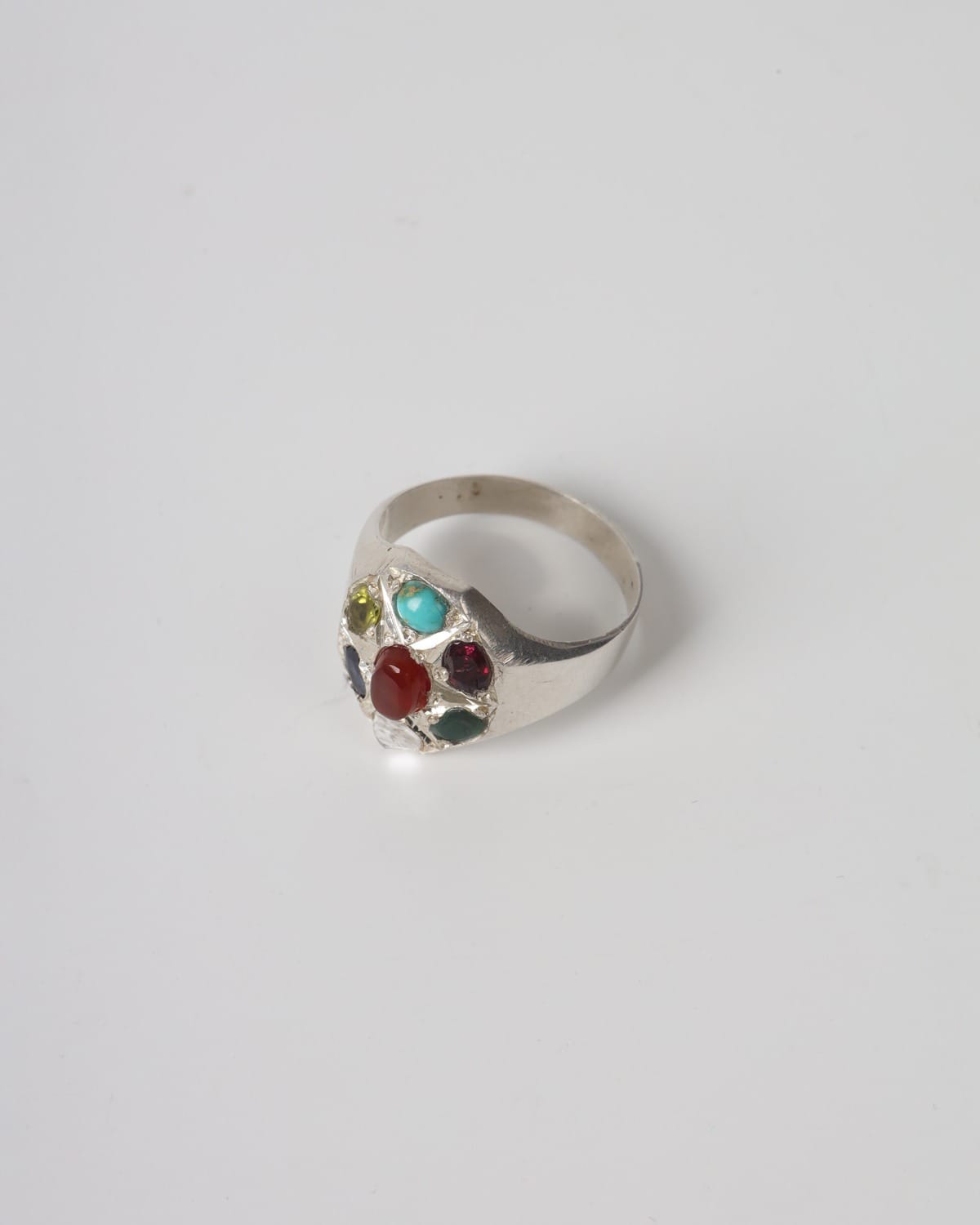 Multi Stone Sterling Silver Ring