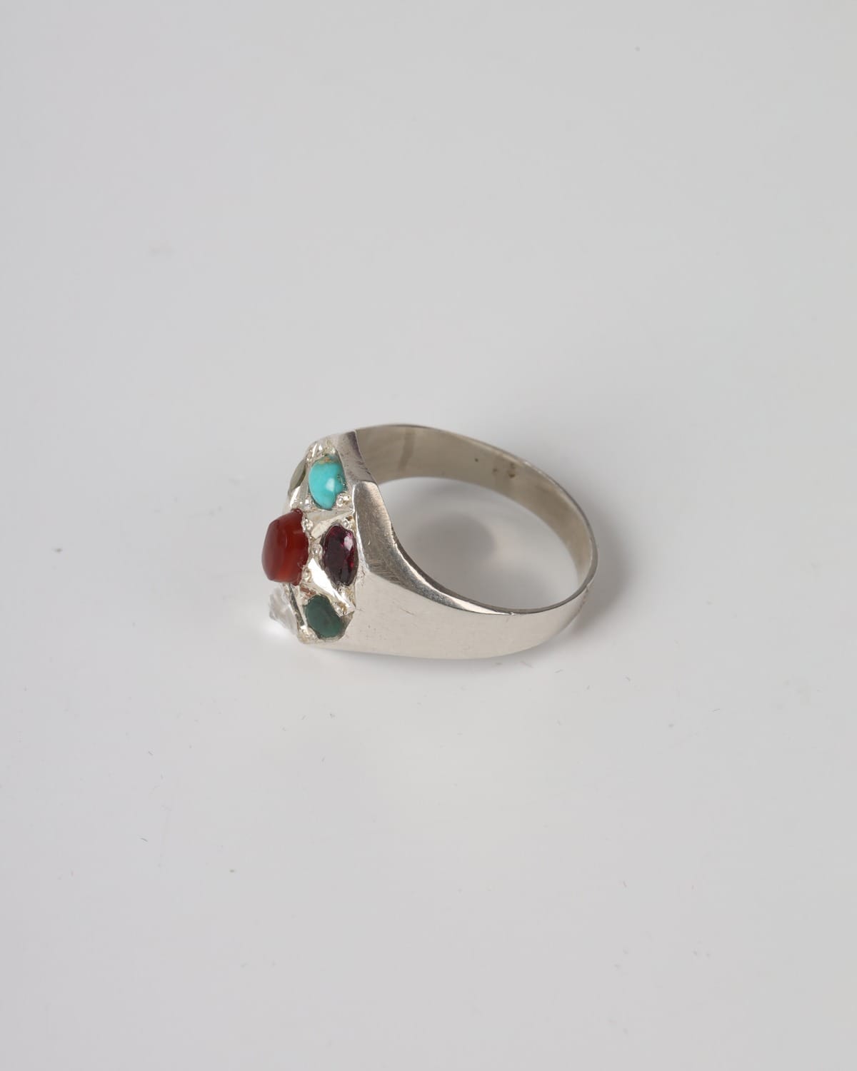 Multi Stone Sterling Silver Ring