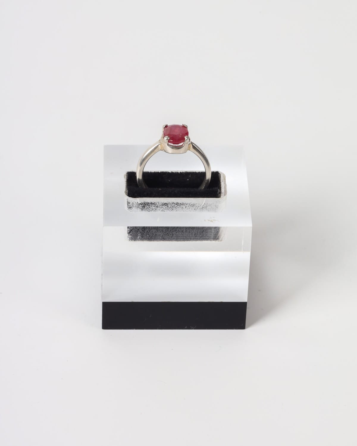 Ruby Red Afghan Yakut Silver Ring