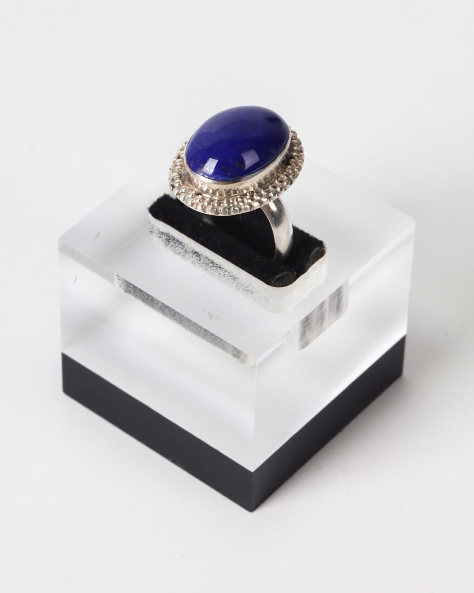 Royal Blue Afghan Lapis Lazuli Silver Ring