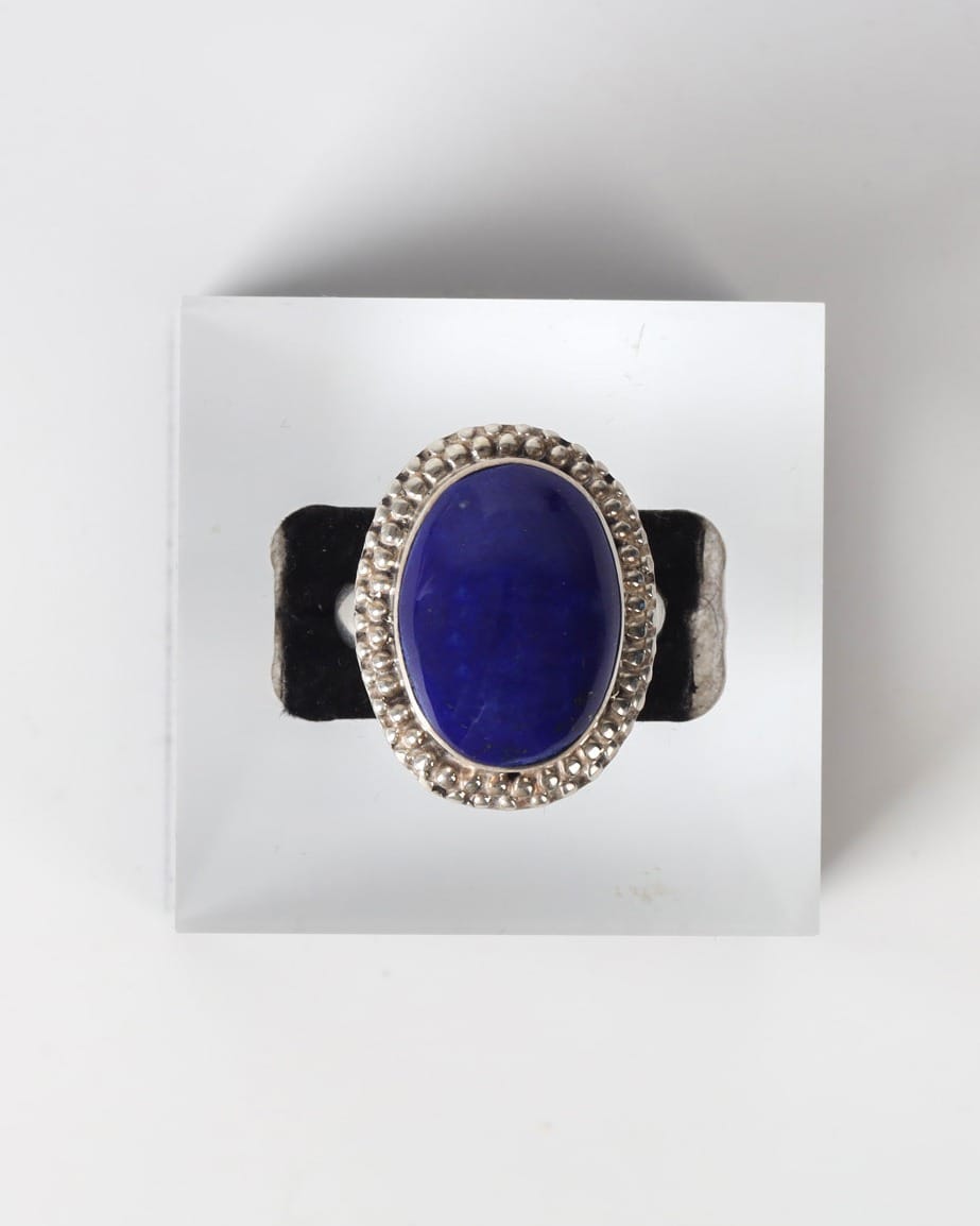 Royal Blue Afghan Lapis Lazuli Silver Ring