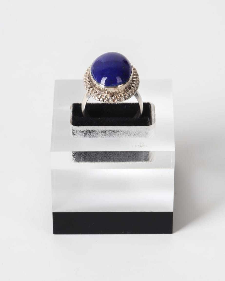 Royal Blue Afghan Lapis Lazuli Silver Ring