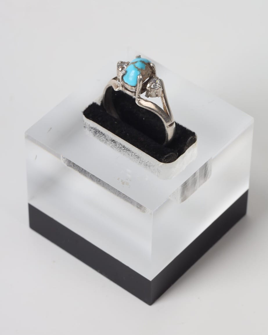 Sky Blue Nishapur Turquoise Silver Ring
