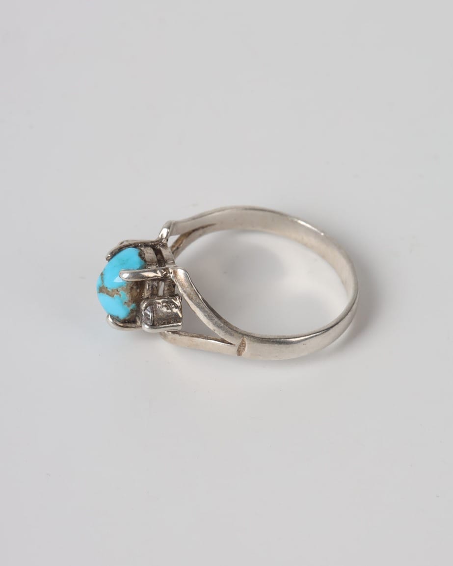 Sky Blue Nishapur Turquoise Silver Ring