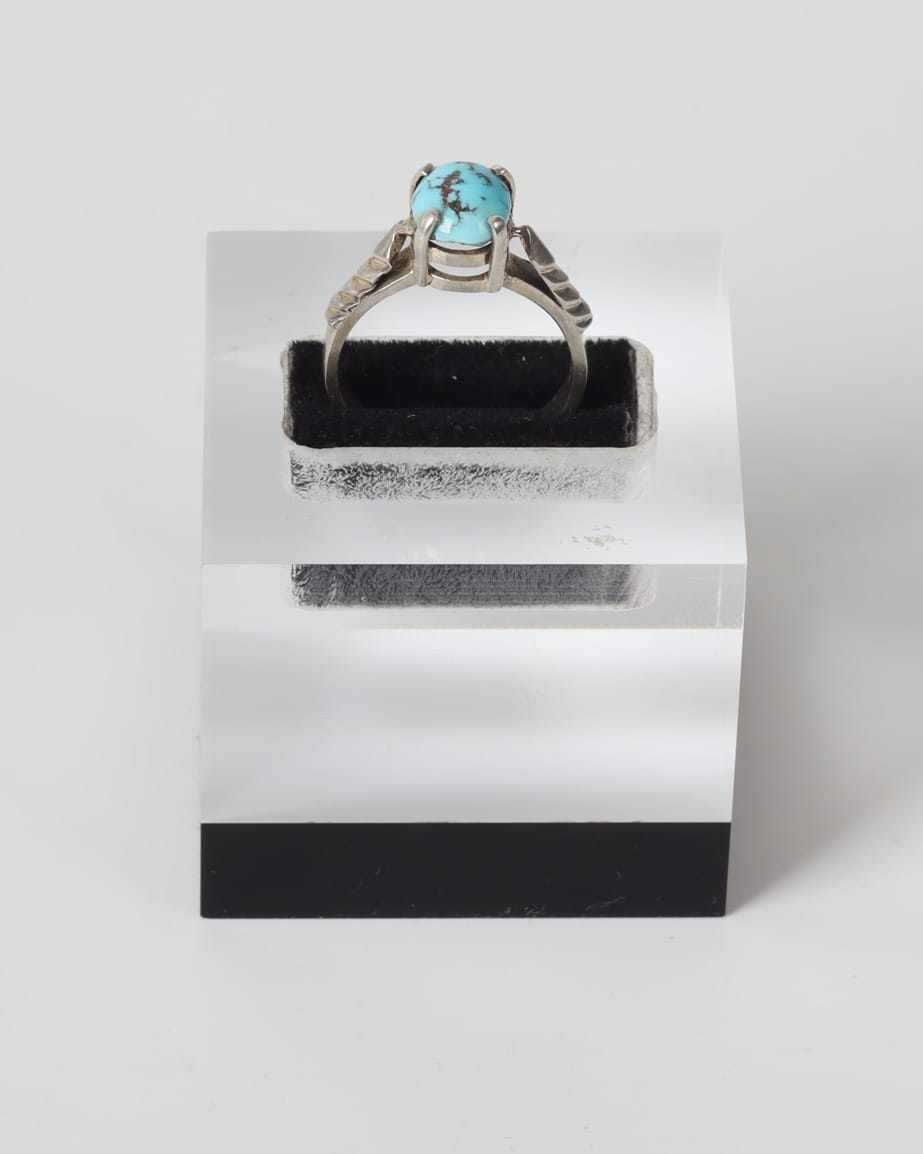 Sky Blue Nishapur Turquoise Sterling Silver Ring