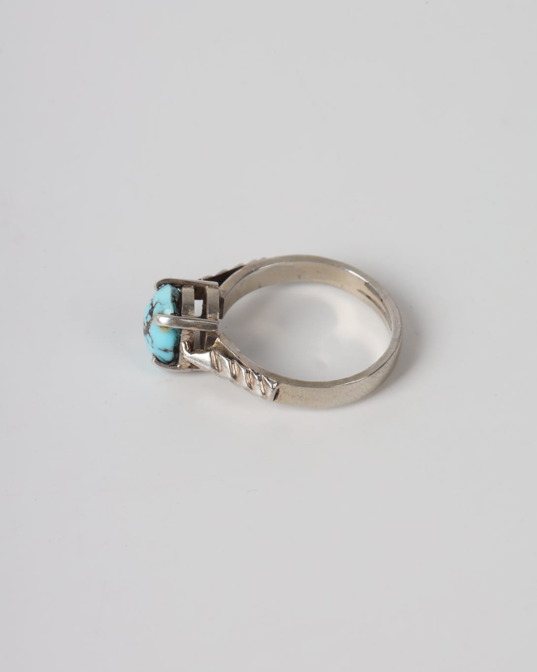 Sky Blue Nishapur Turquoise Sterling Silver Ring