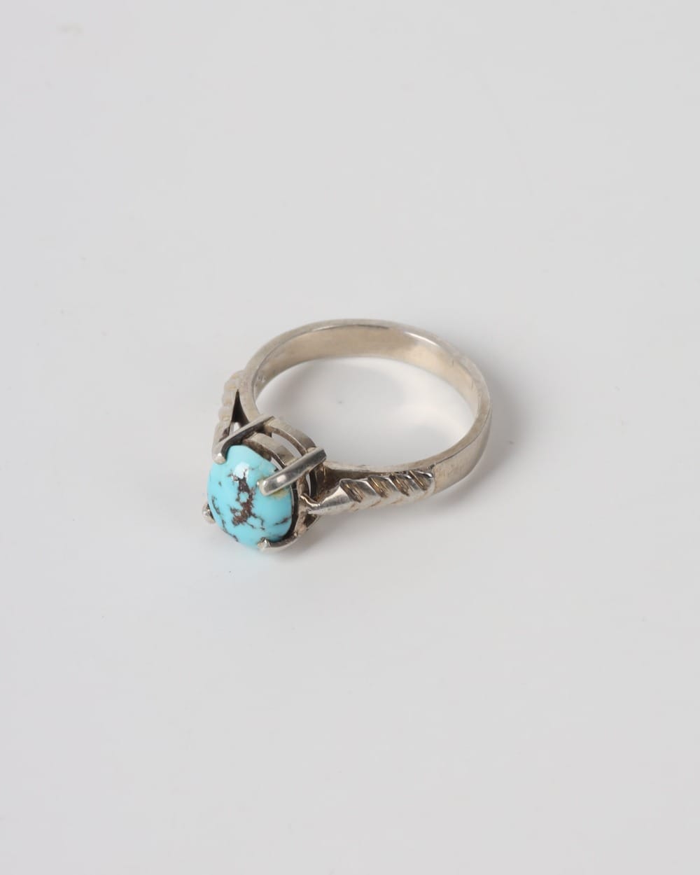 Sky Blue Nishapur Turquoise Sterling Silver Ring