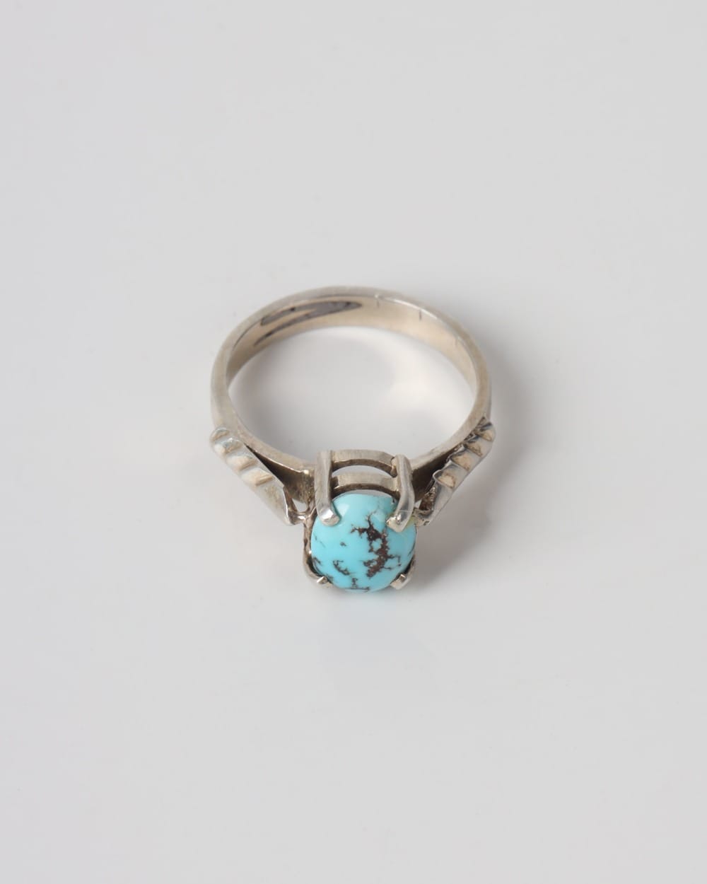 Sky Blue Nishapur Turquoise Sterling Silver Ring