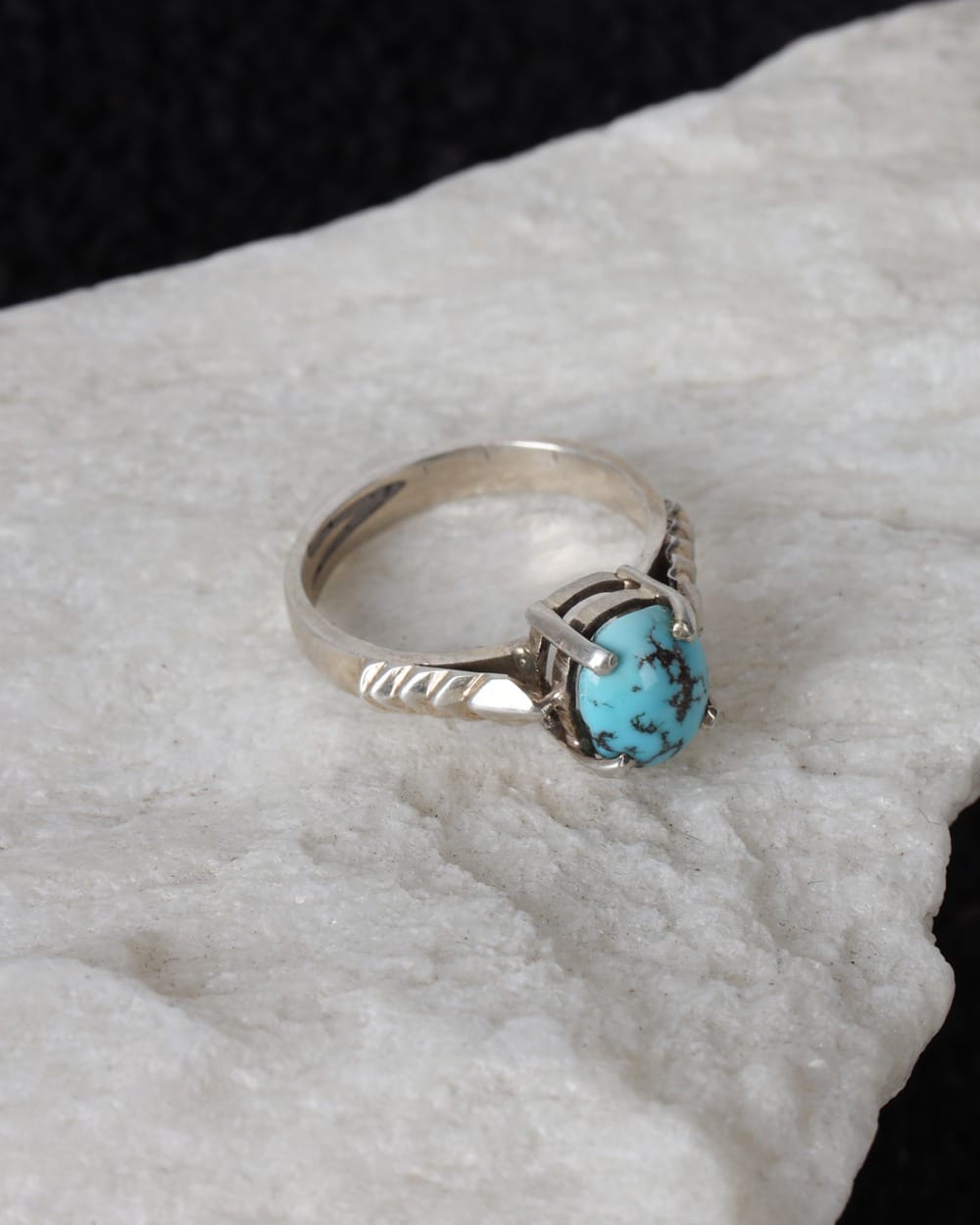 Sky Blue Nishapur Turquoise Sterling Silver Ring
