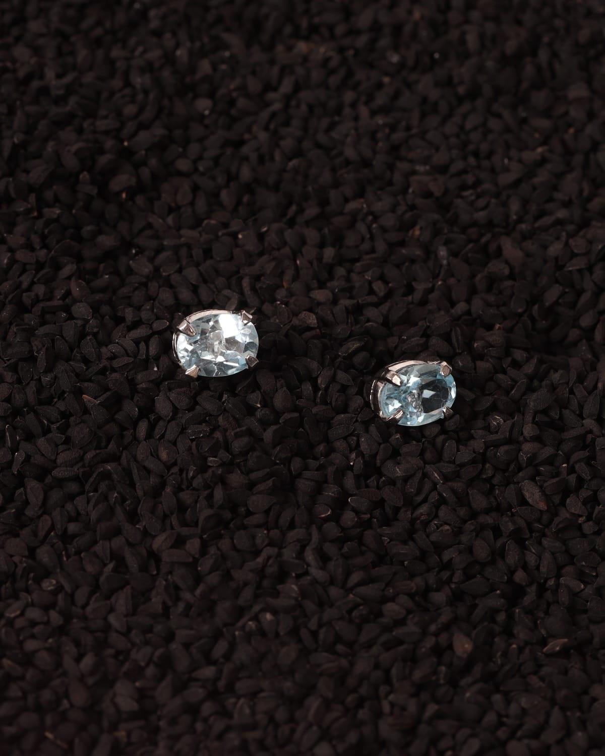 Sky Blue Topaz Sterling Silver Stud Earrings