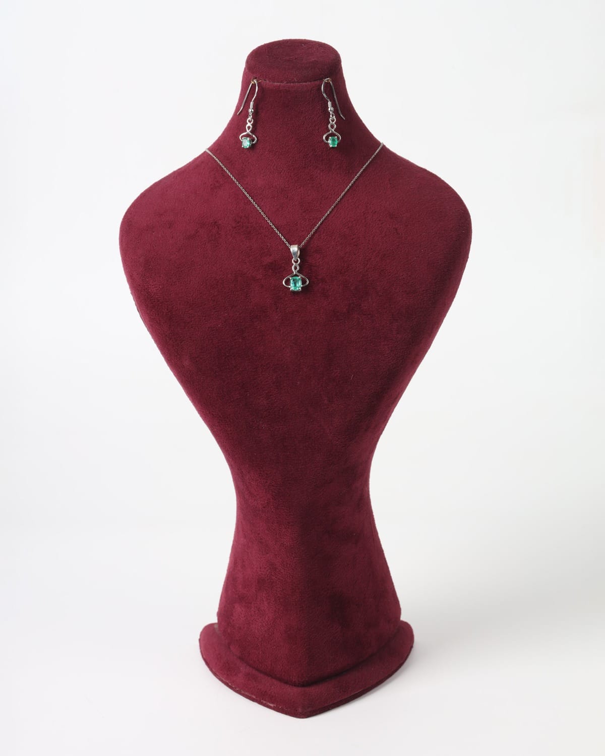 Emerald Green Panjshir Emerald 925 Sterling Silver Jewelry Set
