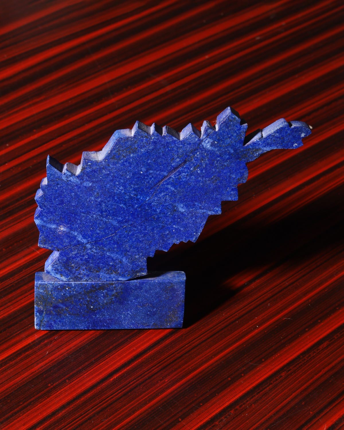 Afghan Lapis Lazuli Map Sculpture