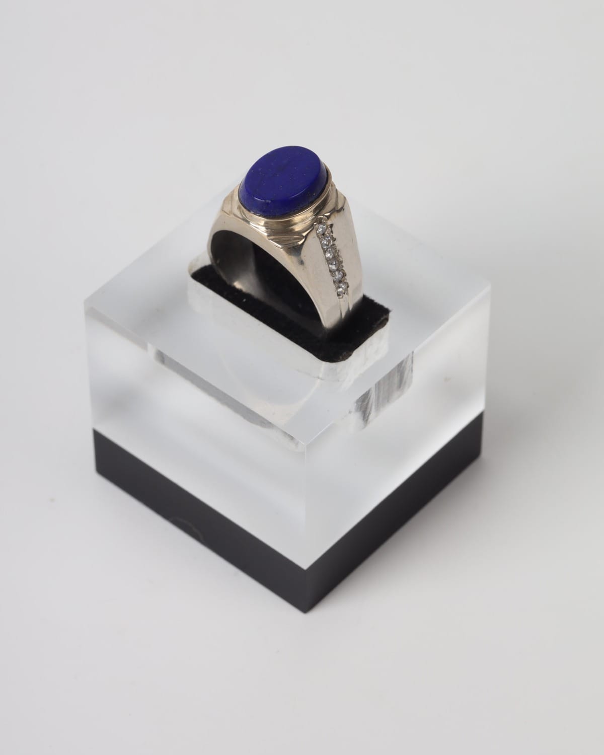 Blue Afghan Lapis Lazuli Men’s Silver Ring