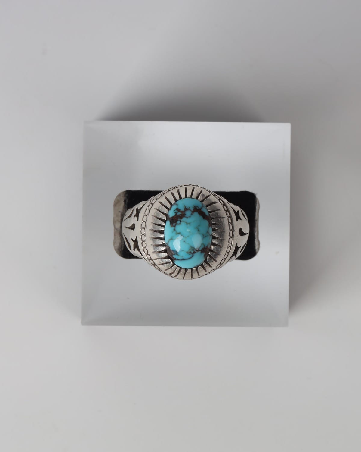 Sky Blue Nishapur Turquoise Men’s Silver Ring