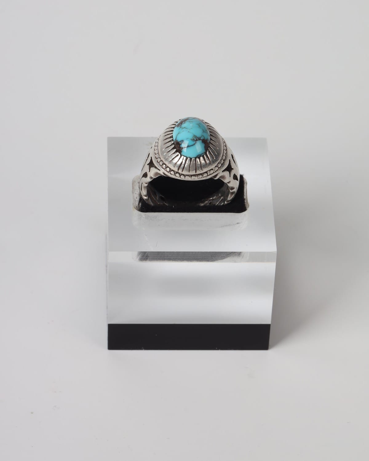 Sky Blue Nishapur Turquoise Men’s Silver Ring