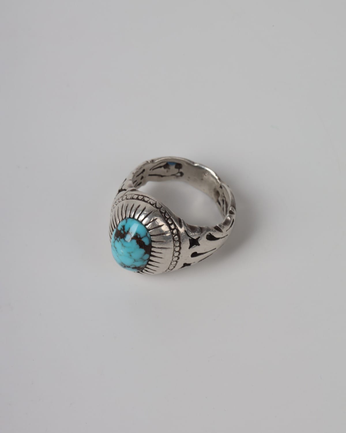 Sky Blue Nishapur Turquoise Men’s Silver Ring