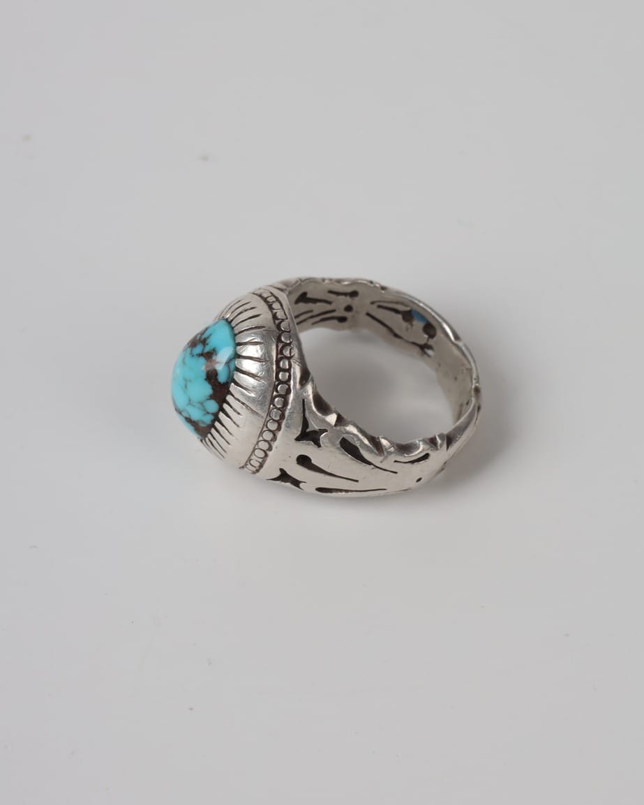 Sky Blue Nishapur Turquoise Men’s Silver Ring