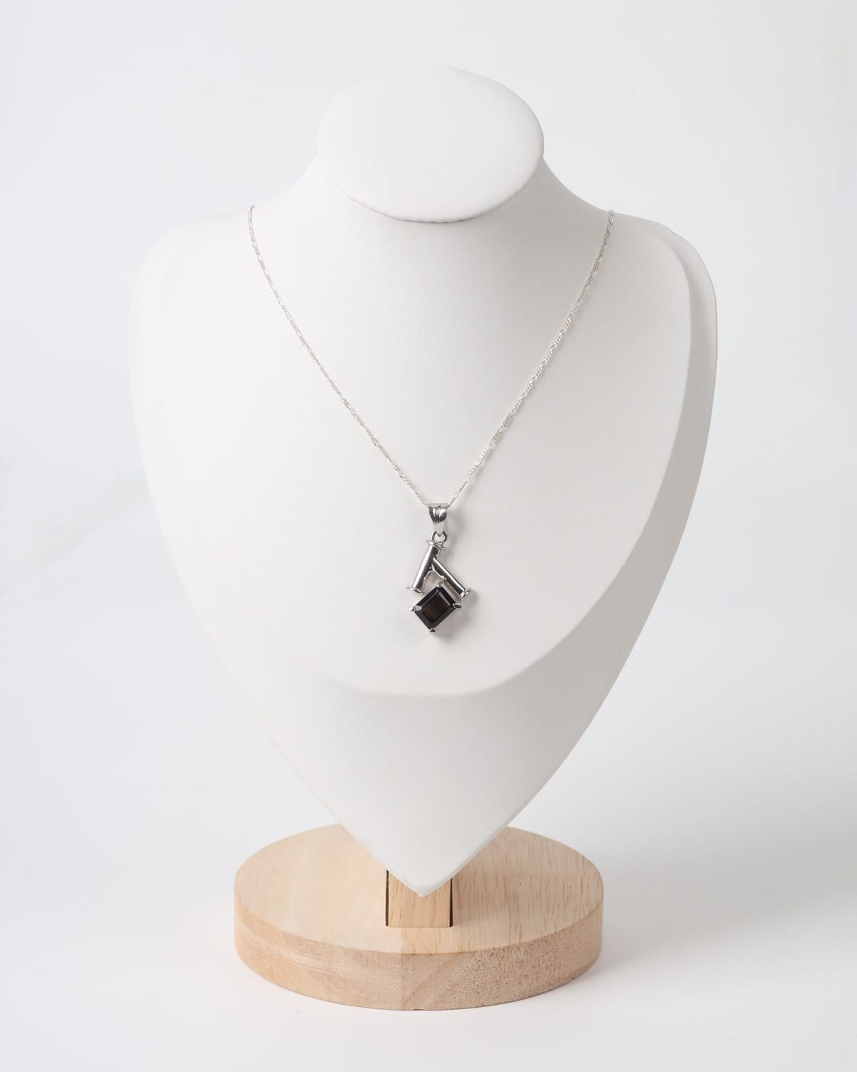 Midnight Black Agate Sterling Silver Necklace