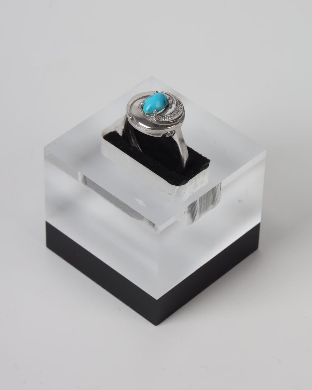 Blue Nishapur Turquoise Silver Ring