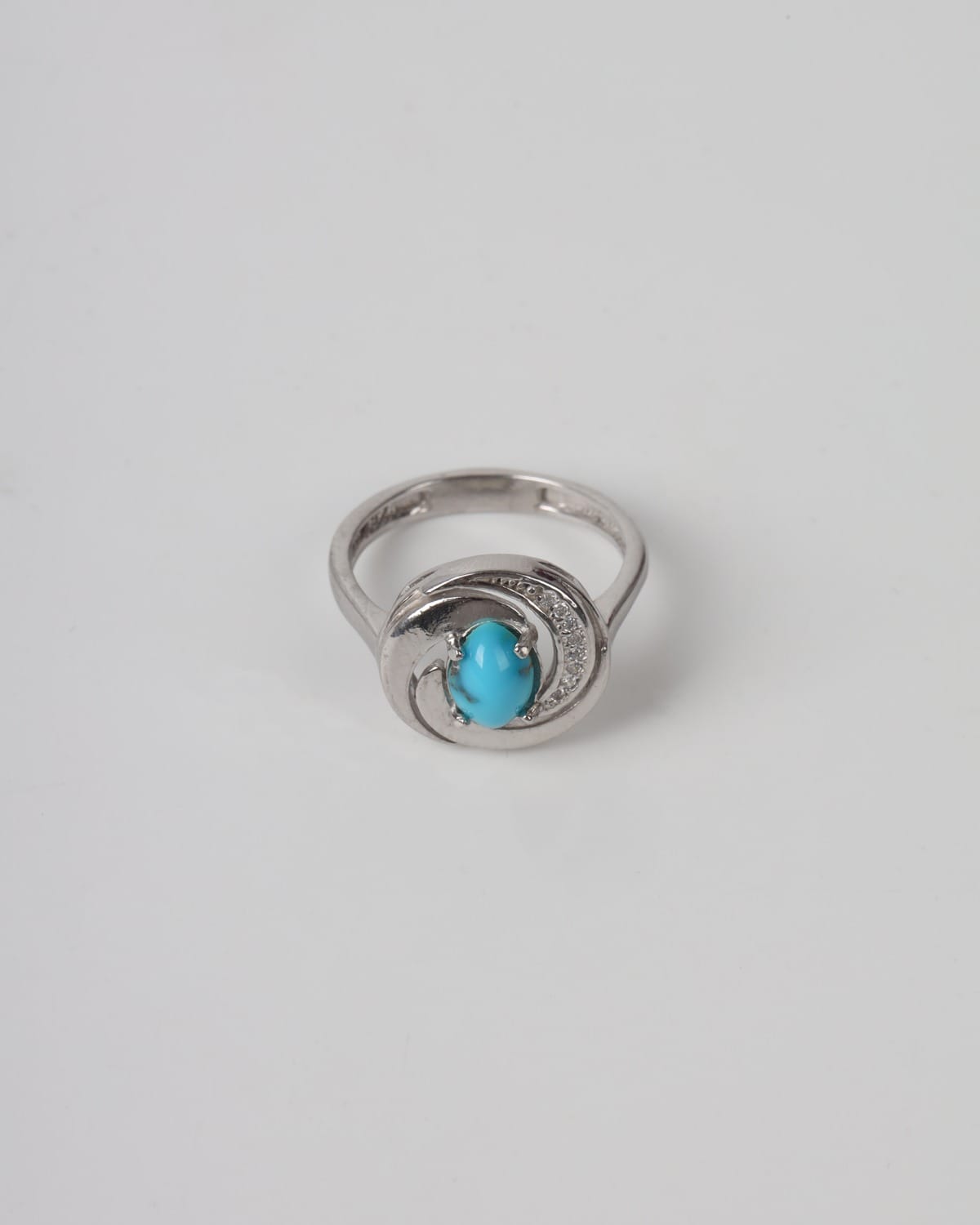 Blue Nishapur Turquoise Silver Ring