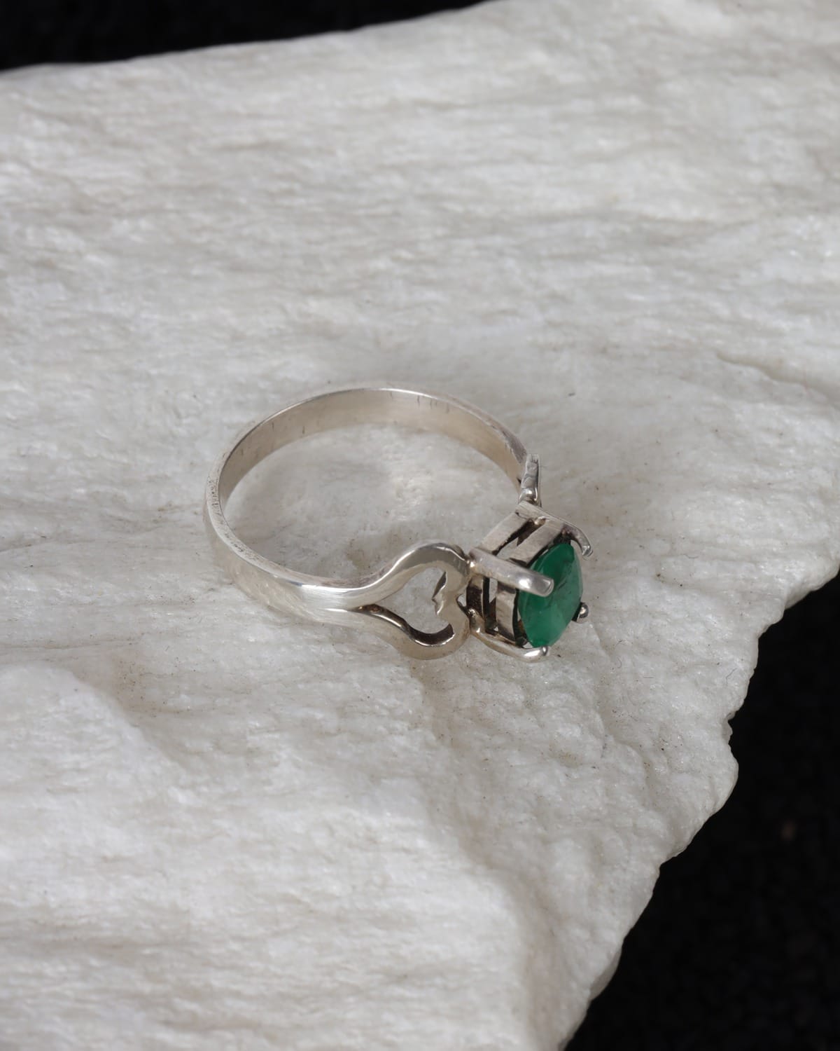 Emerald Green Panjshir Emerald Silver Ring