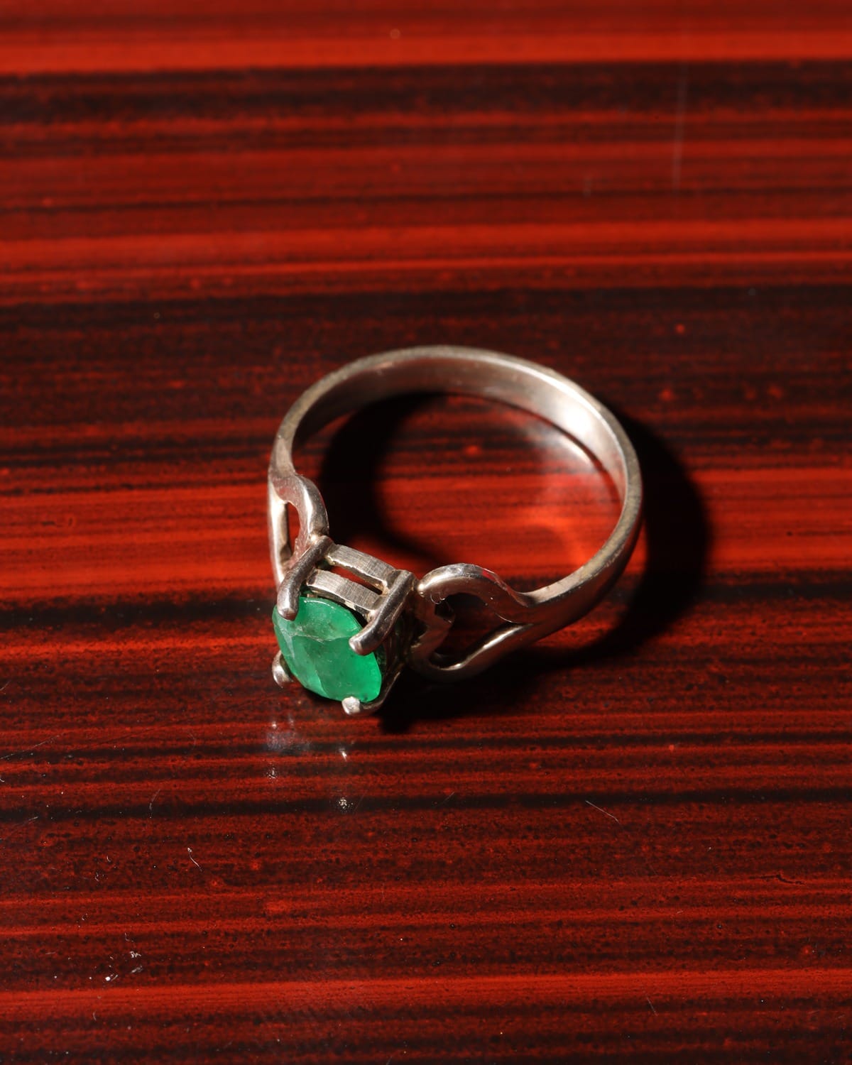 Emerald Green Panjshir Emerald Silver Ring