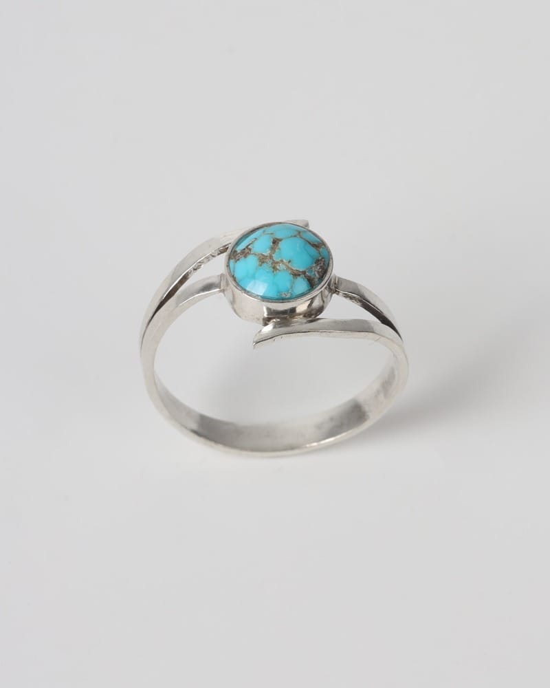 Sky Blue Turquoise Silver Ring