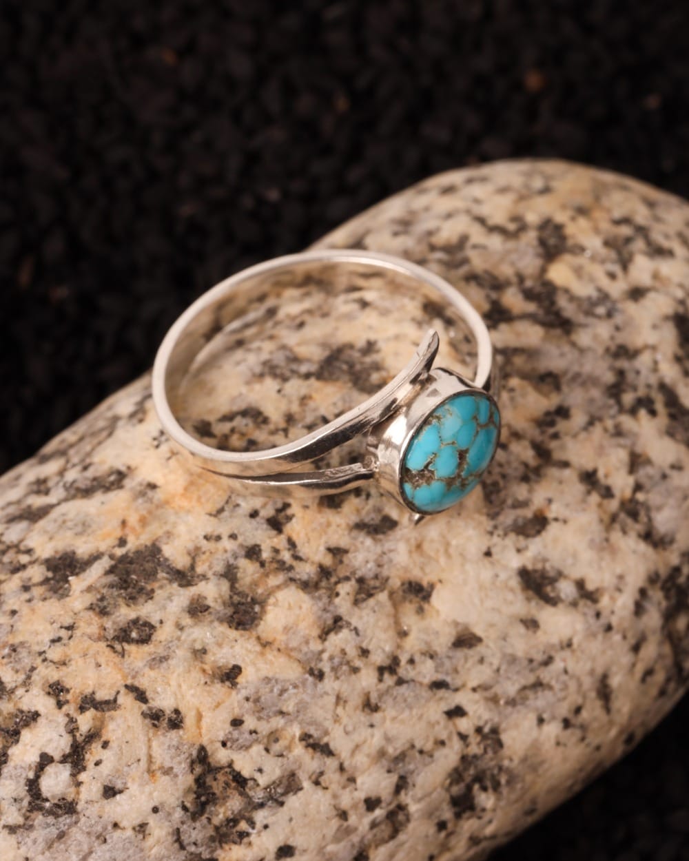 Sky Blue Turquoise Silver Ring