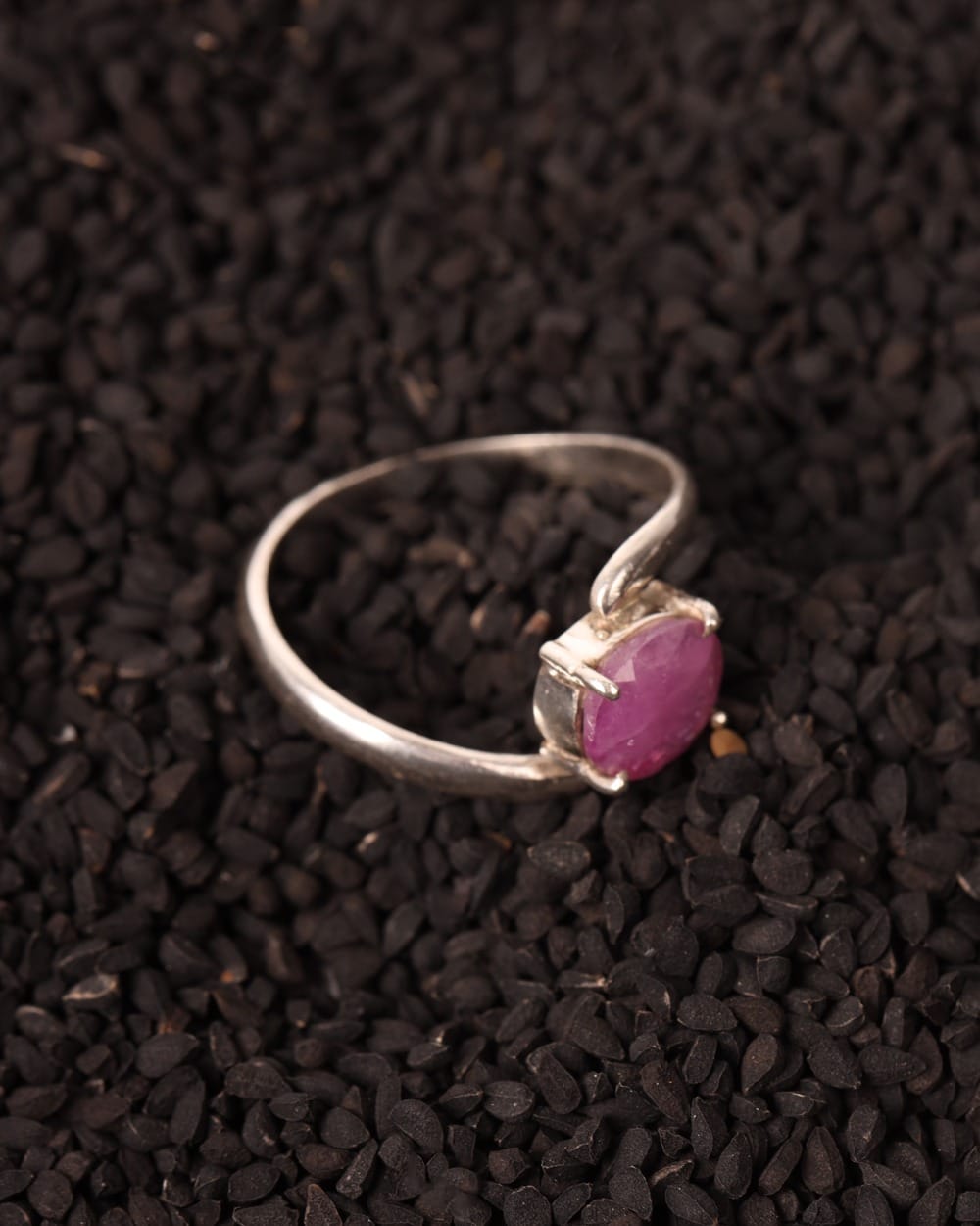 Pink Jagdalek Ruby Sterling Silver Women’s Ring