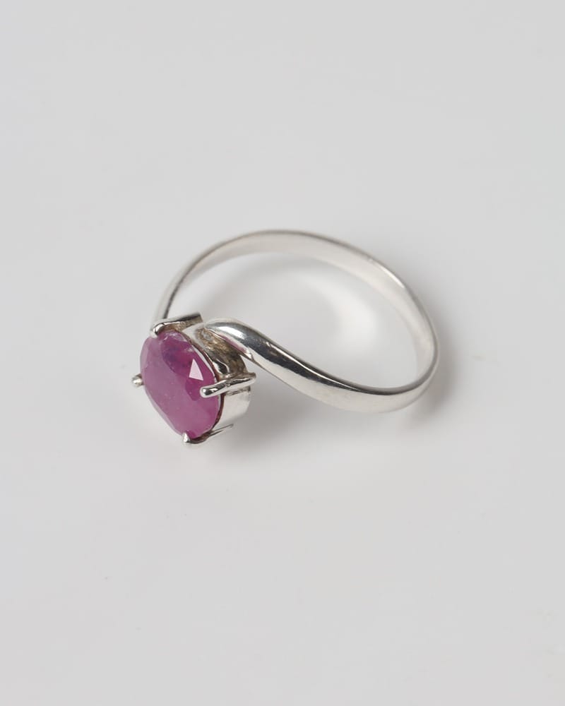 Pink Jagdalek Ruby Sterling Silver Women’s Ring