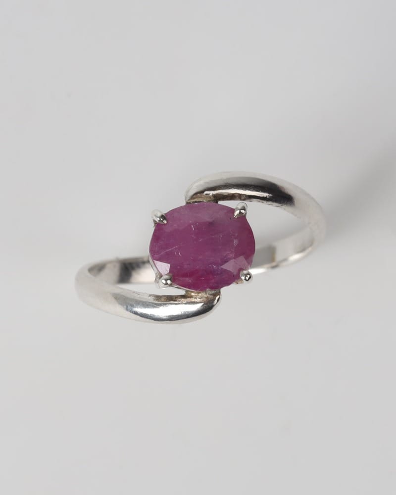 Pink Jagdalek Ruby Sterling Silver Women’s Ring
