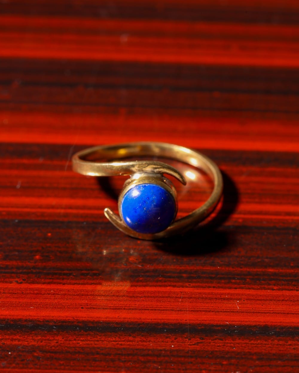 Blue Lapis Lazuli Brass Women’s Ring