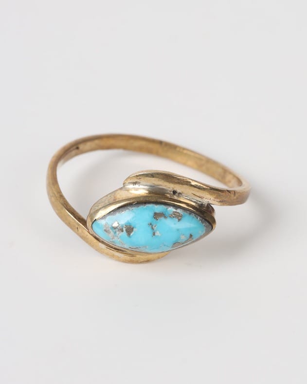 Turquoise Kerman Brass Ring – Women's