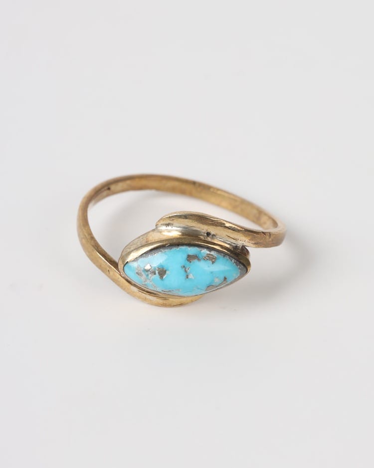 Turquoise Kerman Brass Ring – Women's