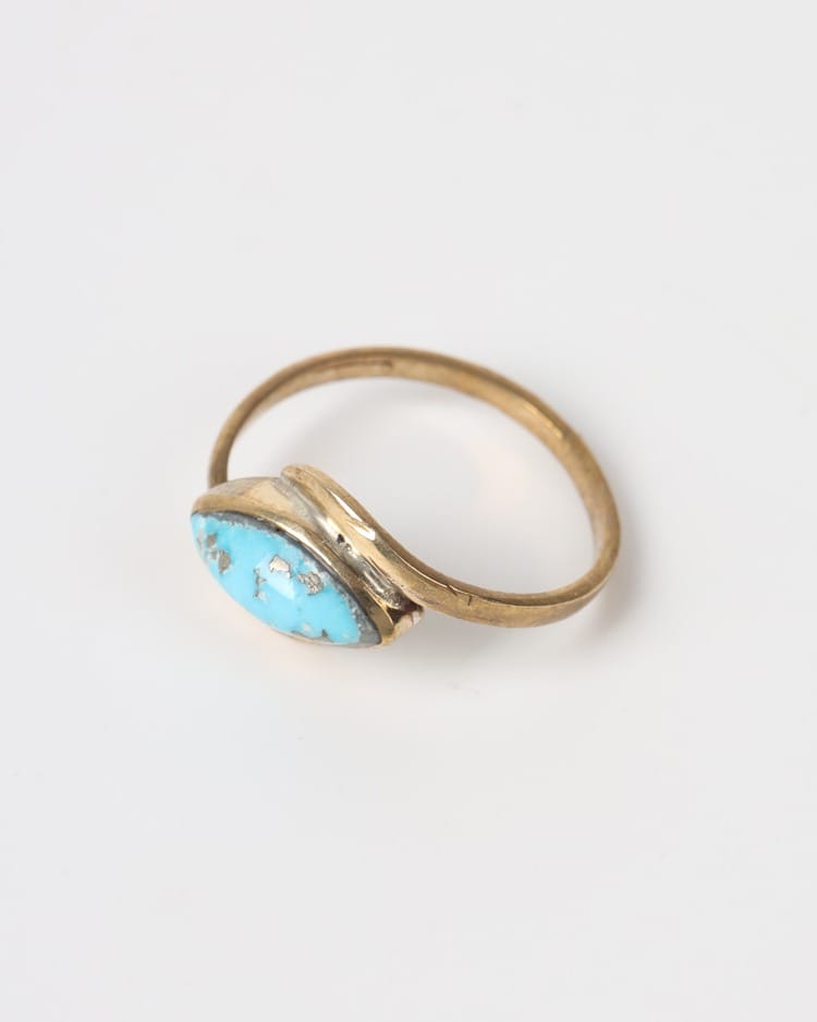 Turquoise Kerman Brass Ring – Women's