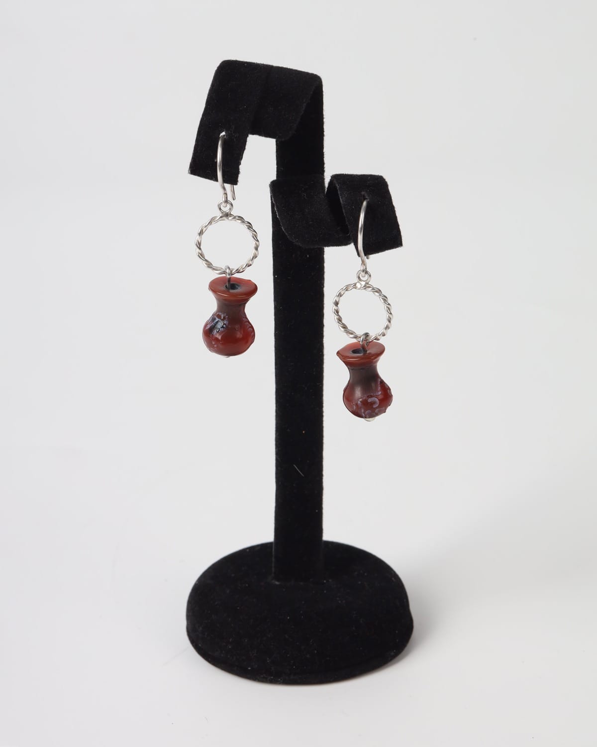 Agate Bead Drop Earrings
