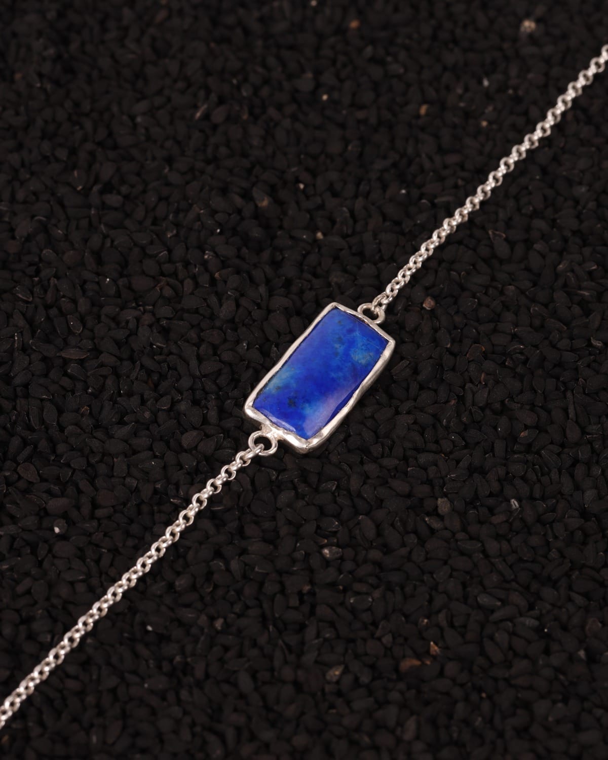 Lapis Lazuli Silver Bracelet