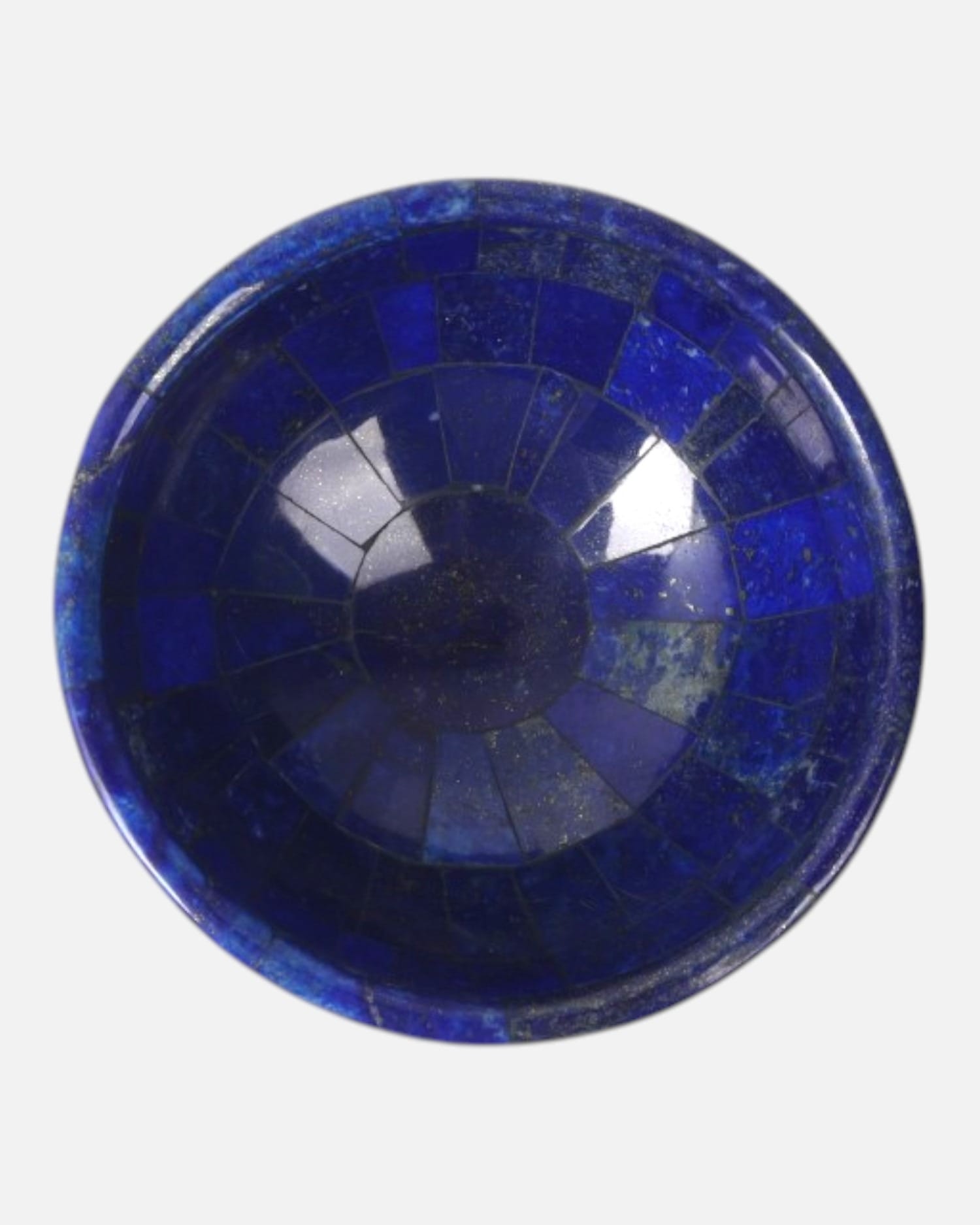 Small Lapis Stone Bowl Handmade Blue Mosaic