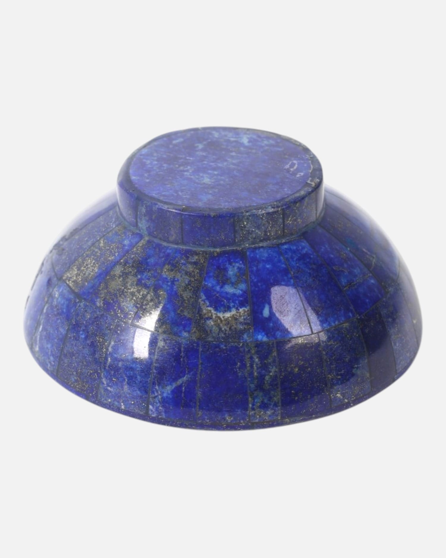 Small Lapis Stone Bowl Handmade Blue Mosaic
